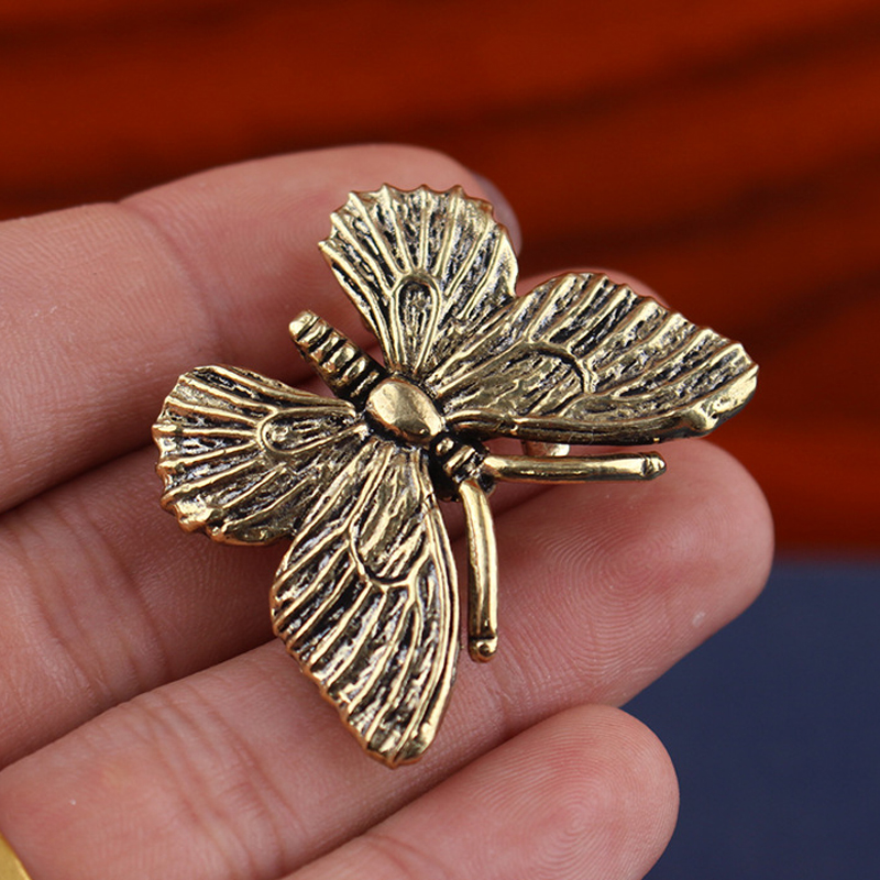 Office Furniture Loft - Brass Butterfly Statue, Insect Animal Model
