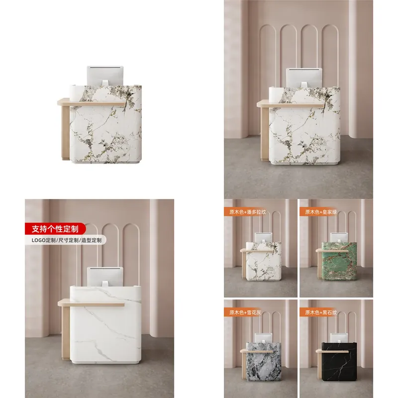 Reception Desk Counter - Compact Reception Desk for Salon Clinic
