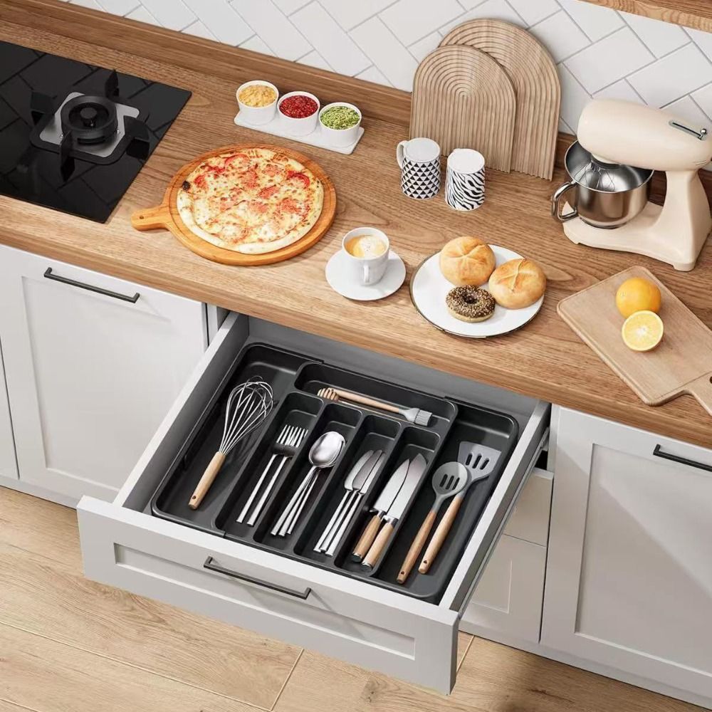 Adjustable Cutlery Drawer Orga - Drawer Organizer Tray recension och pris