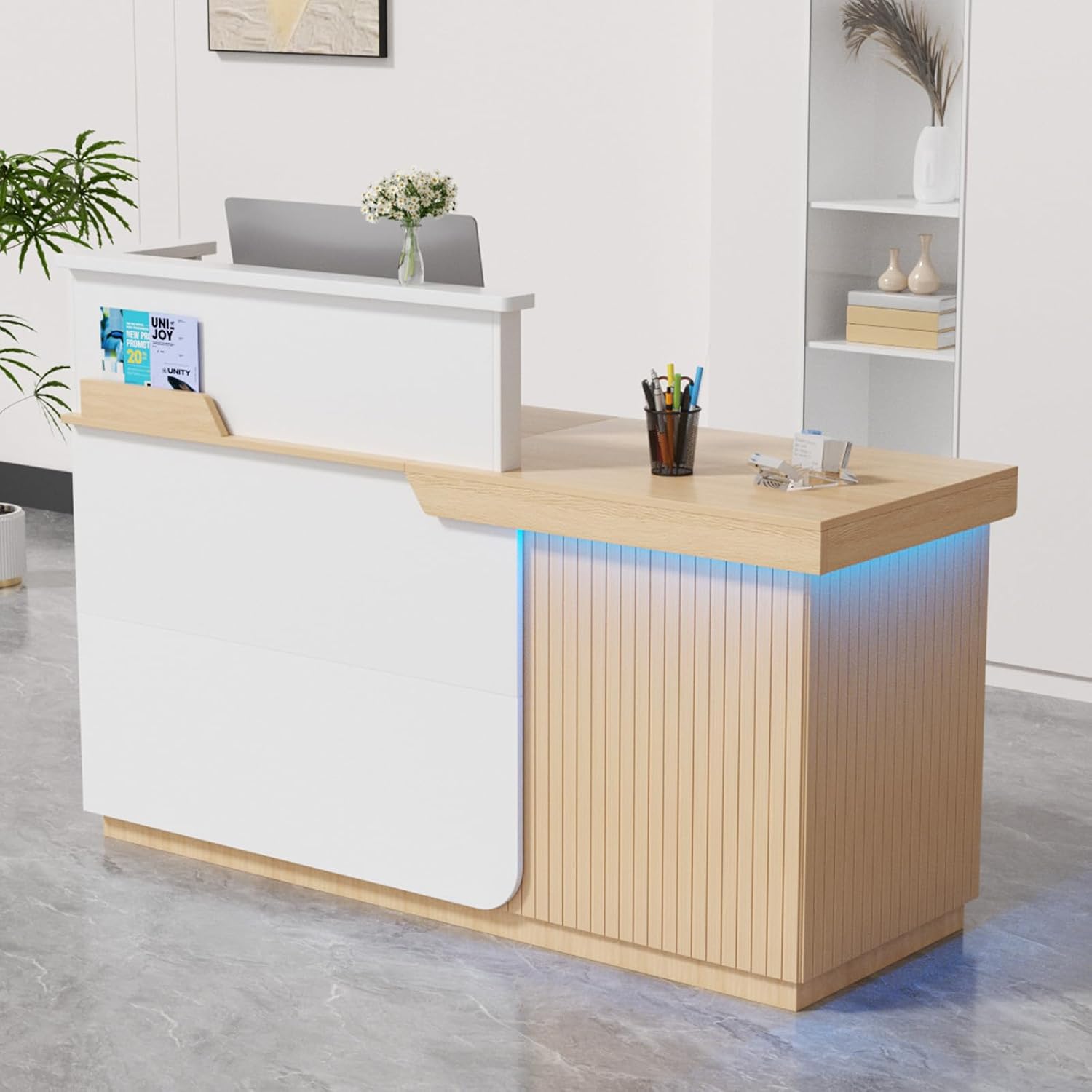 Modern Reception Desk with LED - Reception Desk Counter recension och pris