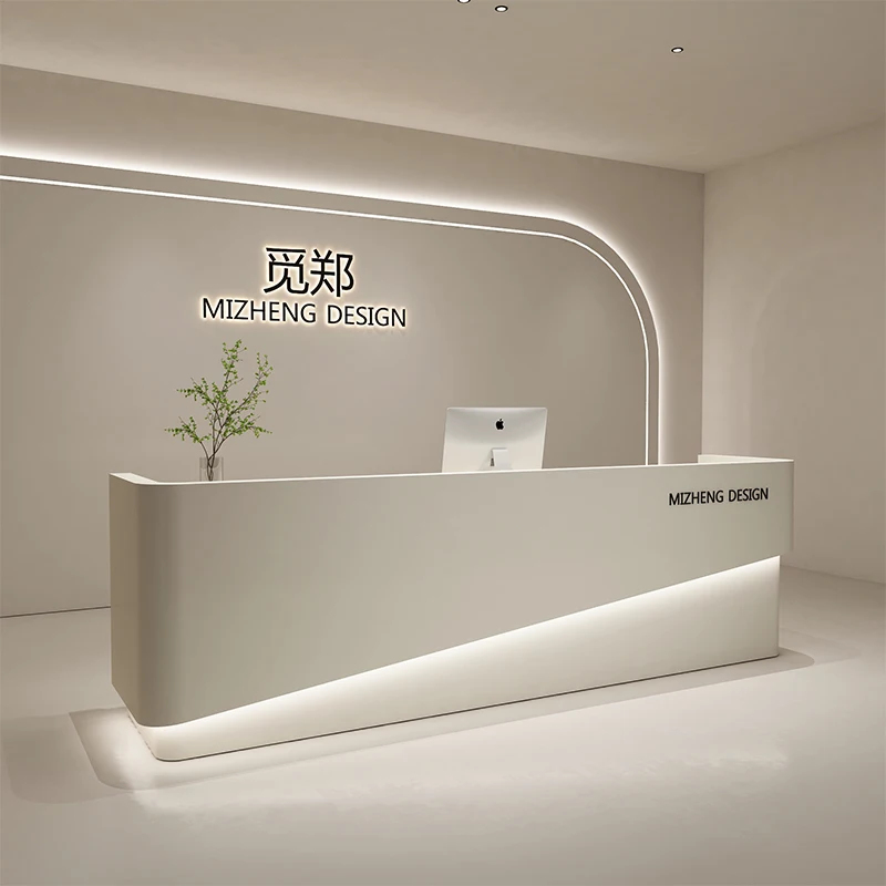 custom.Modern Simple MDF Recep - Reception Desk Counter recension och pris
