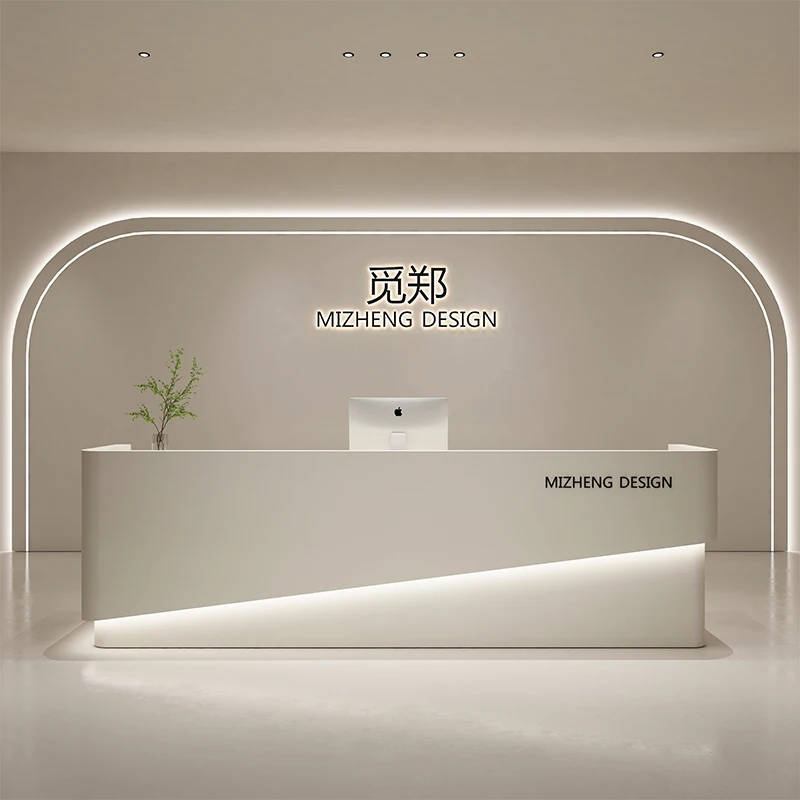 custom.Modern Simple MDF Recep - Reception Desk Counter recension och pris