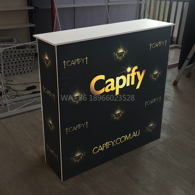 Aluminum Backlit Pop up Trade  - Reception Desk Counter recension och pris